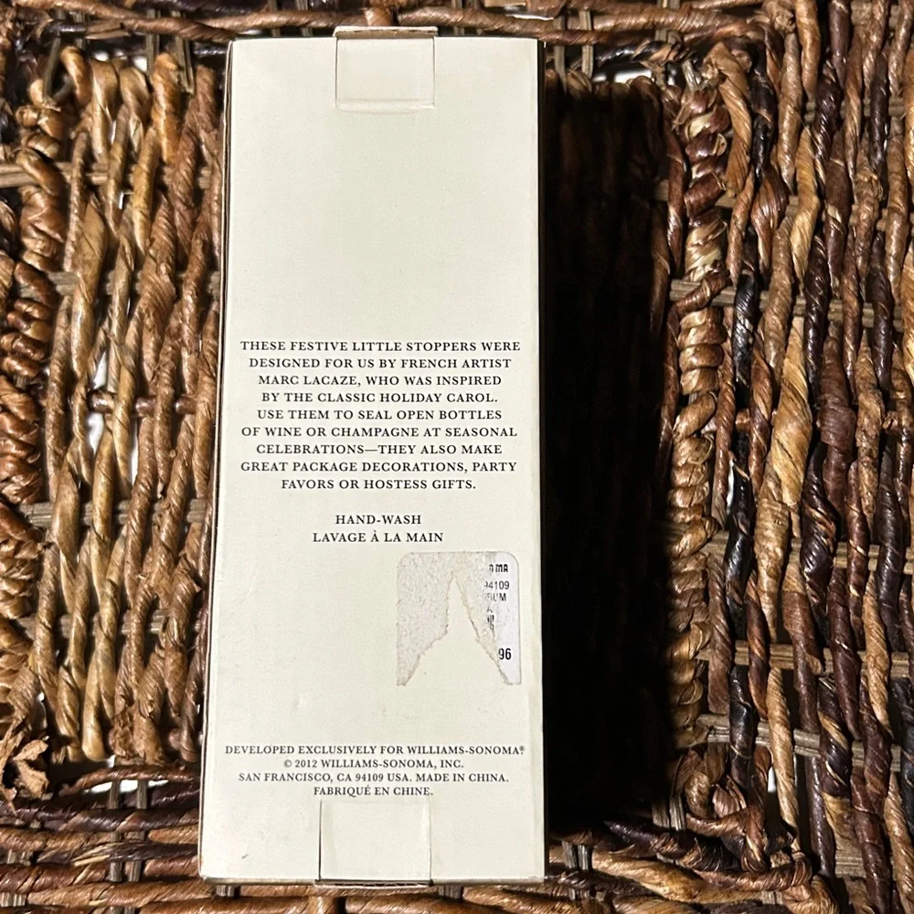 Williams Sonoma Gold 12 Days Drummer Bottle Stopper BNIB